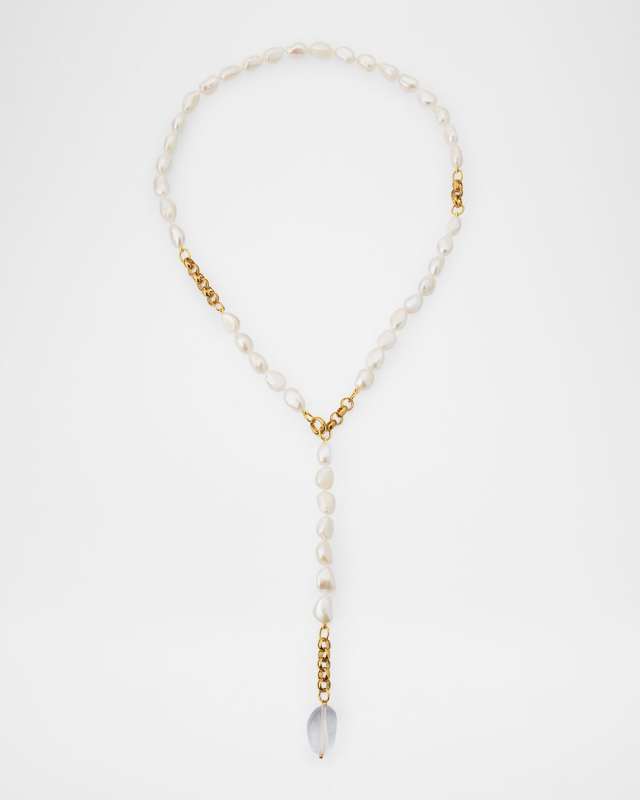 Three-Way Freshwater Pearl Lariat Necklace